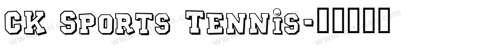 CK Sports Tennis字体转换